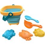 Set d'accessoires pour bac à sable - 6 pièces Kit accessoire jouets sable - Seau, pelle, rateau,