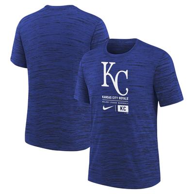 Kansas City Royals großes Logo Velocity T-Shirt – Blau – Jugend Image