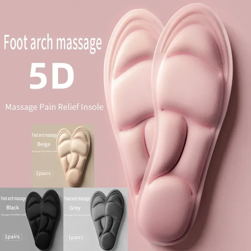 Memory Foam 5d Sport Einlegesohlen für Schuhe Frauen Männer Deodorant atmungsaktive Kissen Einlegesohlen für die Fußpflege ortho pä dische Einlegesohlen Image