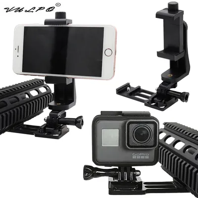 Vulpo taktische 20mm Picatinny Rail Mount Adapter für iPhone Handys Gopro Sport kamera für