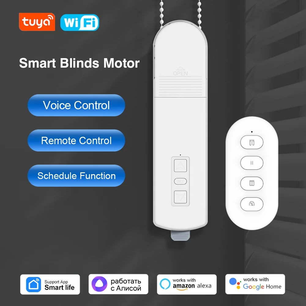 Tuya WIFI DIY Smart Elektrische Motorisierte Kette Rollos/Schatten Antriebsmotor Smart Leben APP Fernbedienung Alexa Google hause