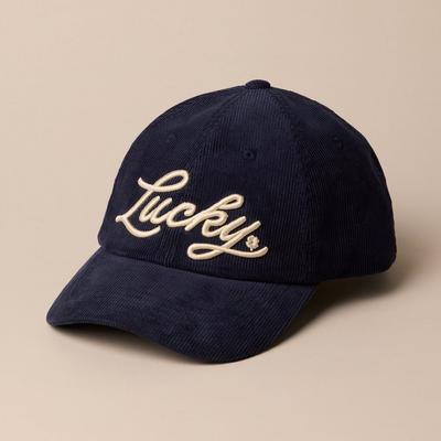 Lucky Brand Lucky Corduroy Cap in Navy