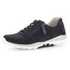 Keilsneaker GABOR ROLLINGSOFT, Damen, Gr. 38, blau (nachtblau), Nubukleder, unifarben, sportlich, Schuhe Sneaker, Freizeitschuh, Halbschuh, Schnürschuh mit OPTIFIT-Wechselfußbett