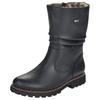 Winterstiefel REMONTE, Damen, Gr. 44, schwarz, Leder, unifarben, sportlich, Schuhe, Blockabsatz, Winterboots mit Falten am slouchy Schaft, schmale Form