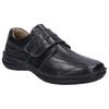 Slipper JOSEF SEIBEL "New Anvers 02", Herren, Gr. 45, schwarz, Leder, casual, Schuhe, Klettschuh, Freizeitschuh, Komfortschuh in extraweiter Form