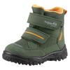Winterboots SUPERFIT "HUSKY1 WMS: mittel", Kinder, Gr. 27, grün (khaki, orange), Textil, casual, Schuhe, Snowboots mit wasserdichtem GORE TEX, Größenschablone zum Download