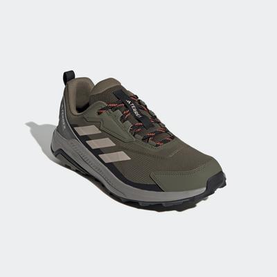 Wanderschuh ADIDAS TERREX "TERREX ANYLANDER", Gr. 43, grün (olive strata, wonder beige, core schwarz), Textil, sportlich