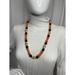 J. Crew Jewelry | J.Crew J Crew Chunky Beaded Necklace Black Pink Signed Costume Jewelry Gold Tone | Color: Cream/Orange | Size: Os