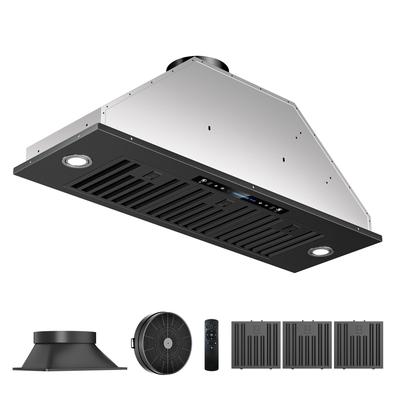 VIKIO 900 CFM Ducted Insert with LED 4 Speed Gesture Sensing and Touch Control Panel Range Hood in Stainless Steel