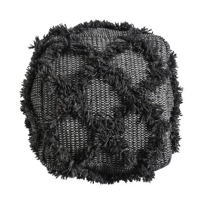 Jumanji Handcrafted Wool and Cotton Pouf