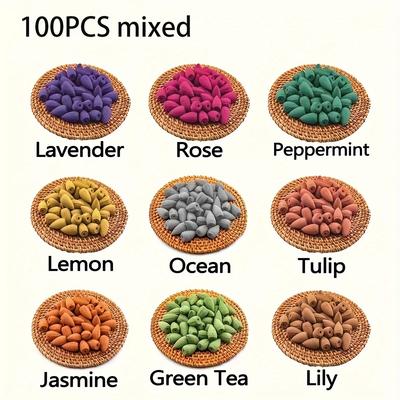 TEMU 100/200pcs Natural Sandalwood, Used To Create Atmosphere For Festive Gatherings And Parties, Suitable For Meditation, Yoga, Quieting , Image