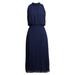 Smocked Plissé Midi Dress - Blue - Sam Edelman Dresses