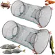 Telescopico pieghevole gamberi granchio pesce trappola rete gamberetti aragosta gabbia pieghevole portatile pesca pieghevole rete