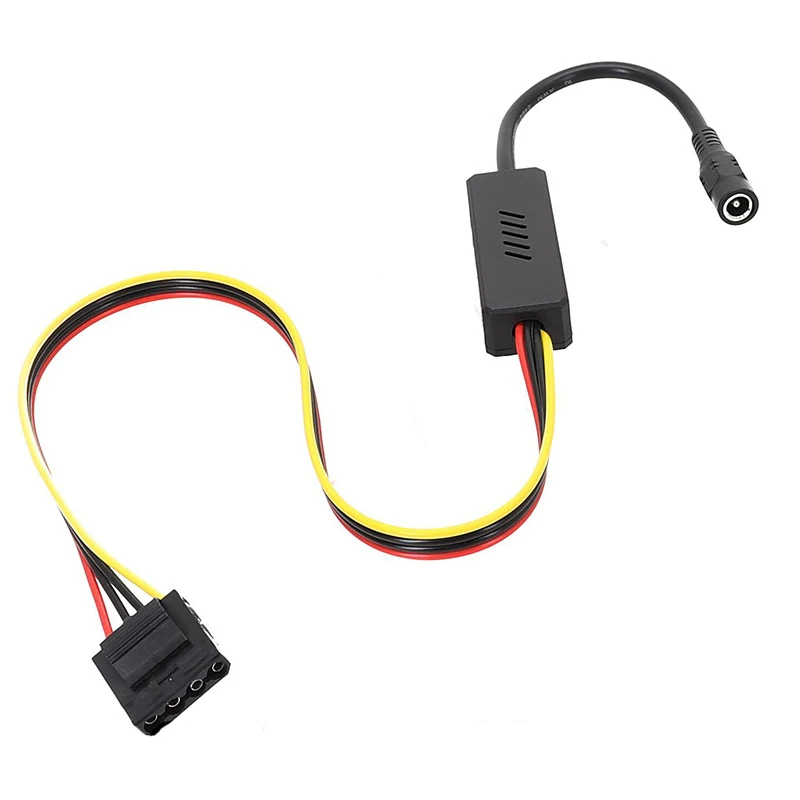 Angitu-Adapter DC 5525 auf Sata/Molex-Festplattenkabel DC auf 1 x 2 x 3 x 4 x SATA-Festplattenkabel DC 12 V auf SATA 12 V auf Molex 4PIN Image