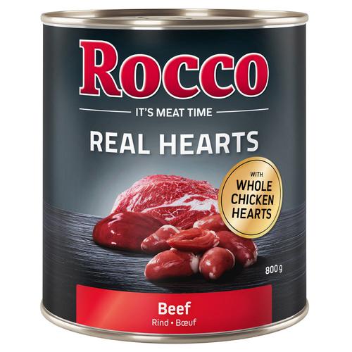 6x800g Huhn Rocco Real Hearts Hundefutter nass