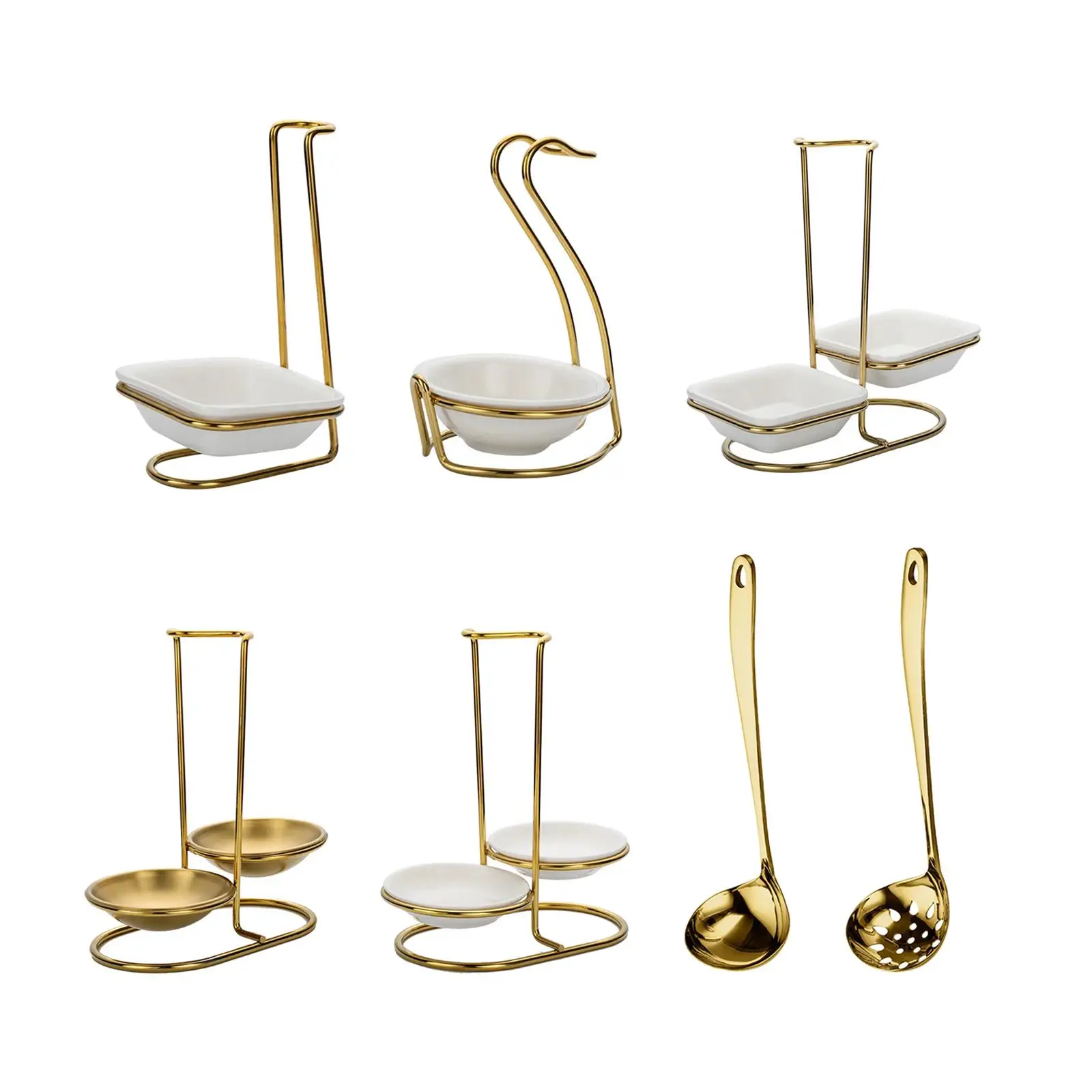 Aufrechter Schöpfkellenhalter, Küchenhelfer, multifunktionale tragbare Löffelablage für Hotpot, Restaurant, Essen, Restaurant, Utensilien, Haushalt