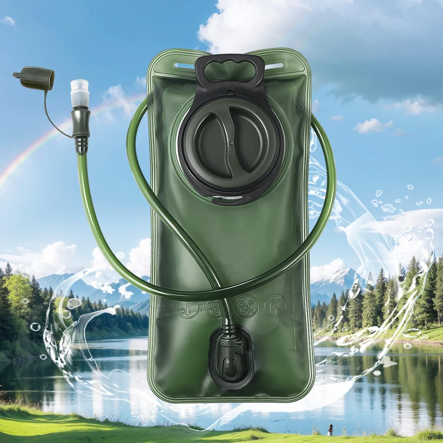 Schnellverschluss 1,5L-3,0L Wanderrucksack auslaufsicherer Wasserbeutel BPA-freier Wasserbeutel geeignet für Camping, Radfahren und Laufen Image