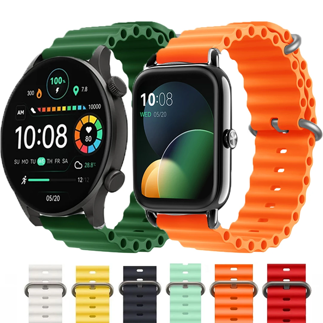 Ozean silikon armband für haylou solar plus rt3 sport band für haylou uhr rs5/r8/s8/2pro/gst lite/rt/rt2 ls10/rs3/rs4 plus/ls02 Image