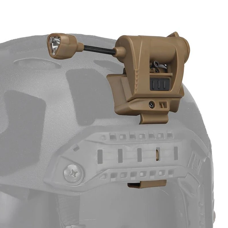 Taktische Helmleuchte, 3 Modi, LED-Taschenlampe, Nachtbeleuchtung im Freien für Laserjagd, Radfahren, Angeln, Helmlampe Image