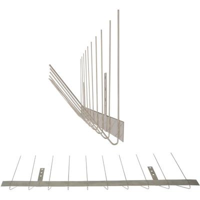 10 Meter (20 x 0,5m)Taubenspikes Dachrinne 2-reihig V2A-Standard - hochwertige Lösung für