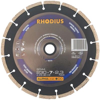 Diamanttrennscheibe SD44 Stein ø 230 mm Bohrung 22,23 mm 2 Stück für Winkelschleifer - Rhodius Image