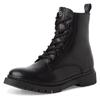 Winterboots TAMARIS, Damen, Gr. 37, schwarz, Leder, Lederimitat, Basic, Schuhe, Blockabsatz, Schnürboots, Winterstiefelette, T-Logo an der Zunge