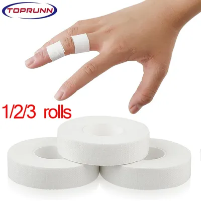 1/2/3 Rolls Finger Tape Skin-Friendly Fingers Athletic Sports Tape for Baseball Lacrosse Gymnastics