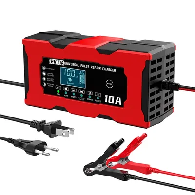 12V 10A Smart Car Battery Charger 14.6V 10A Electric Motorcycles Charger For Lifepo4 Lead Acid AGM