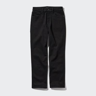 Uniqlo - Cotton Slim Fit Straight Ankle Jeans - Black - 28inch