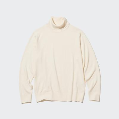 Uniqlo - Wool Turtleneck Jumper - Off White - XS