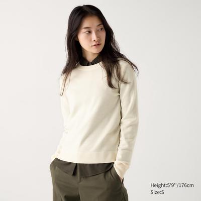 Uniqlo - Cashmere Crew Neck Jumper - Off White - L