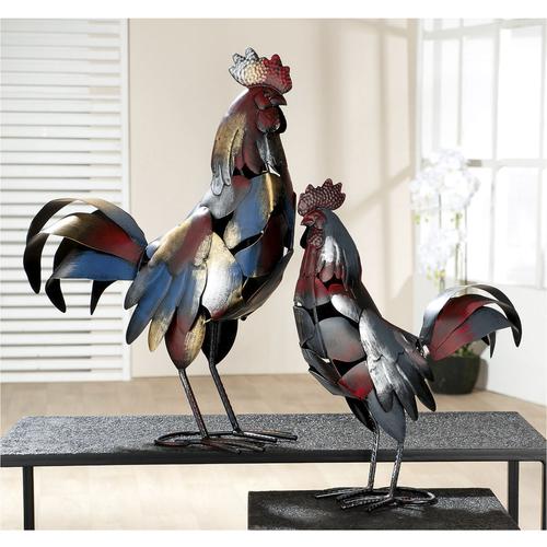 Tierfigur GILDE ""Figur Hahn ""Otto"" Dekofiguren Gr. B/H/T: 38,5cm x 50cm x 15cm, bunt (mehrfarbig)