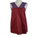 J. Crew Tops | Euc J Crew Embroidered Burgundy Tank Top With Blue Accents. Size 4. 100% Cotton | Color: Red | Size: 4