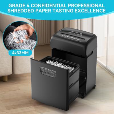 Paper Shredder 18 Sheet High Security Level P-4 Heavy Duty Paper Card Shredder - 13.78"L * 9.69"W * 20.43"H