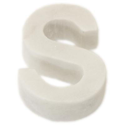Marble Helvetica Letter White