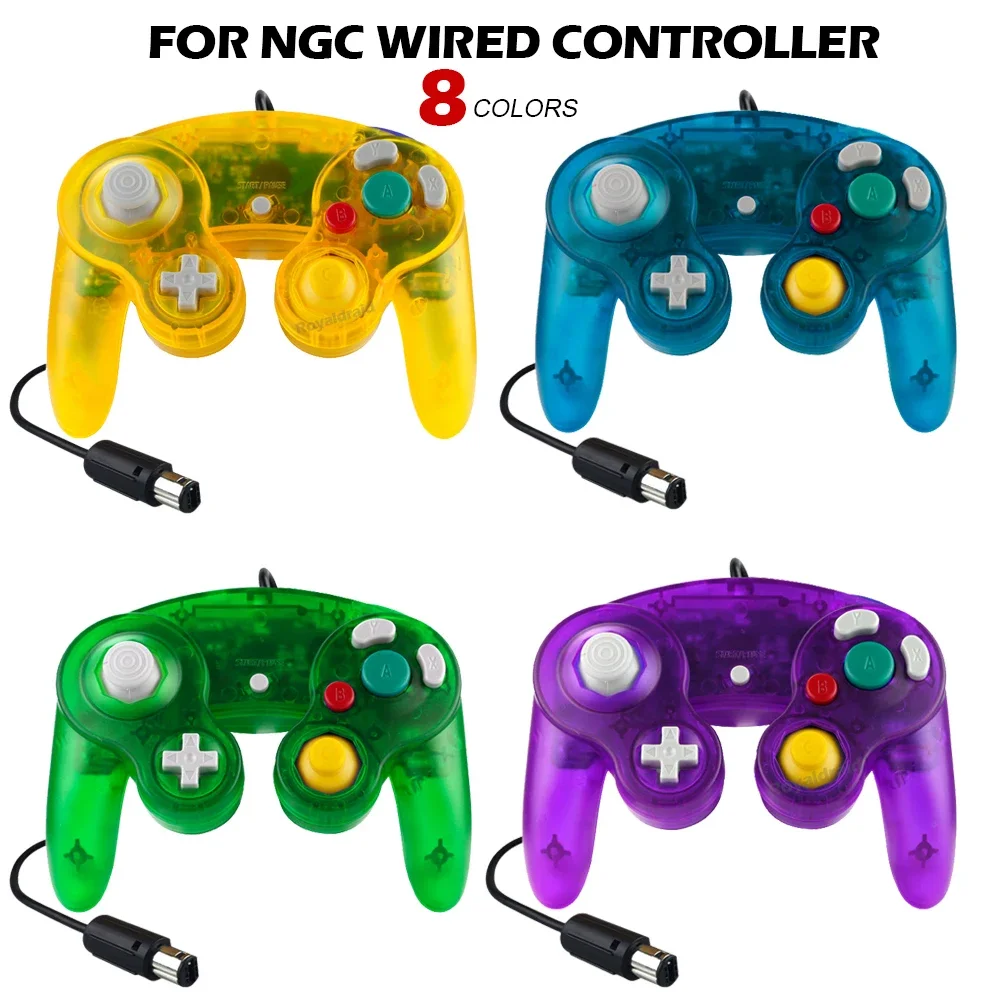 NEW Transparent For NGC Controller Classic Wired Remote Gamepad Gaming Joystick Retro Video Game System For GameCube NGC Joypads