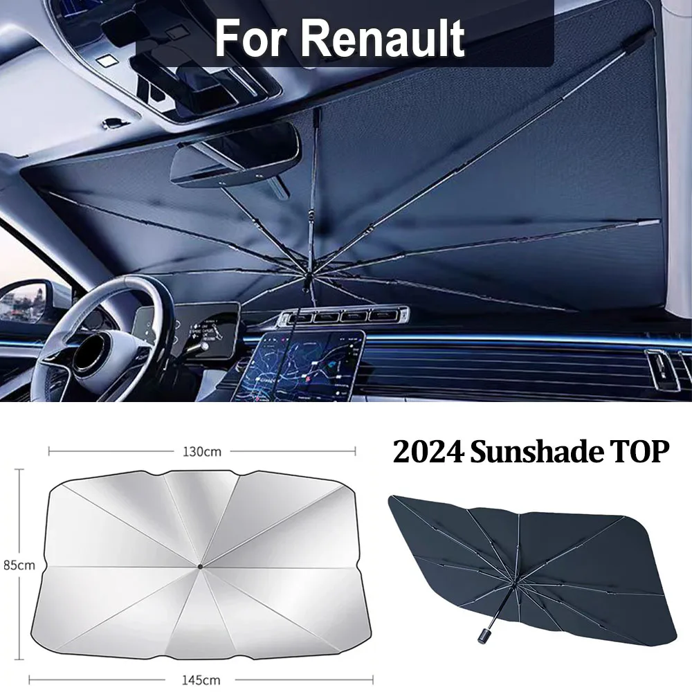 Pare-soleil de voiture pour Renault, pare-brise, pare-soleil avant, Renault Koleos, Renault Captur, Renault Megane, Renault Clio, Renault Scenic, Careing isman, Renault Arkana