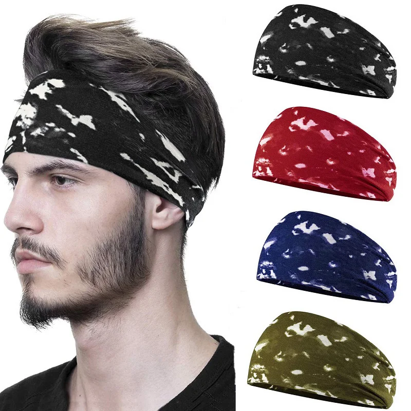 Bandeau absorbant la sueur pour hommes, à large bord, pour sport, Fitness, course à pied, cyclisme, Sports de plein air