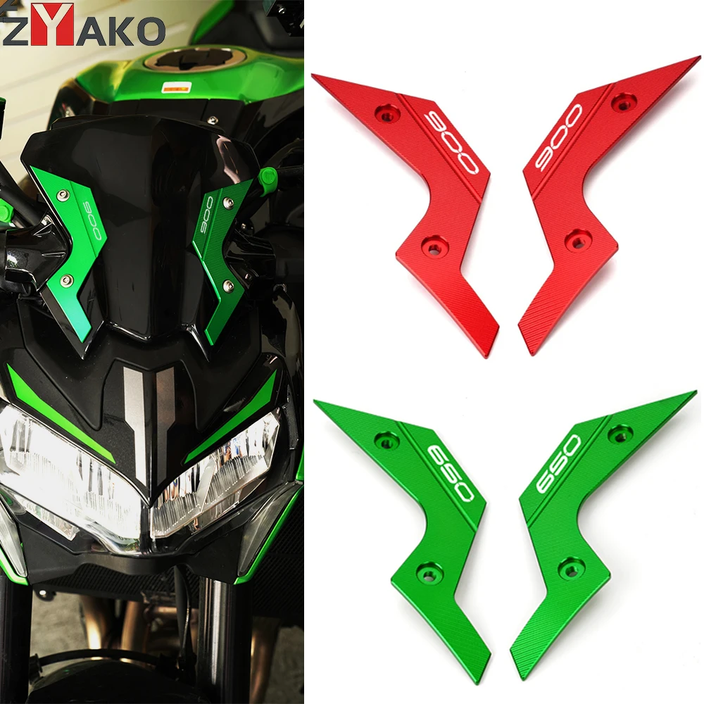 Couvercle décoratif de pare-brise de moto CNC, déflecteur de vent pour Kawasaki Z900 Z 900 ABS Z900SE Z650 Z 650 ABS 2020 – 2024