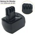 Batterie de remplacement Ni-MH 12V 3,3 ah pour outils électriques Metabo BS12SP BSZ12 BSZ12 Premium BZ12SP BSZ12 Impuls ULA9.6-18 D-72622