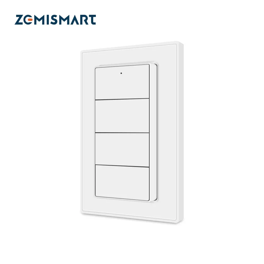 Zemismart 4-Gang Zigbee Wireless Scene Switch, batteriebetrieben, kompatibel mit Tuya Home Assistant Homey Hubitat (Hub erforderlich) Image
