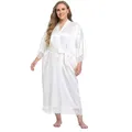 Robe de mariée avec manches en dentelle pour femme, boudoir blanc, longue robe kimono de mariage, robe en spananelle pour demoiselle d'honneur, patients