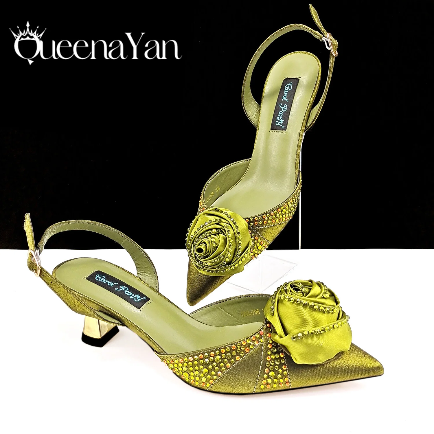 Hochwertige Damen Pumps handgemachte Blumen Modedesign für Nigeria Hochzeits feier Damenschuhe