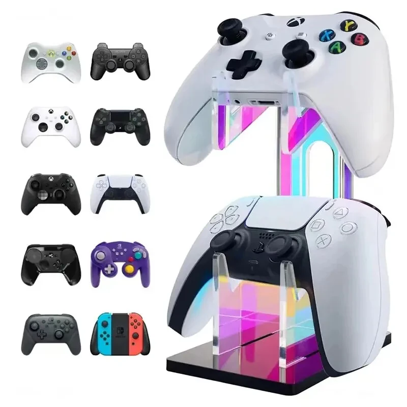 Universal Game Controller Halter Doppel deck Acryl Gamepad Headset Ständer für ps5/ps4/Switch Pro/Xbox Spiele konsole Zubehör Image
