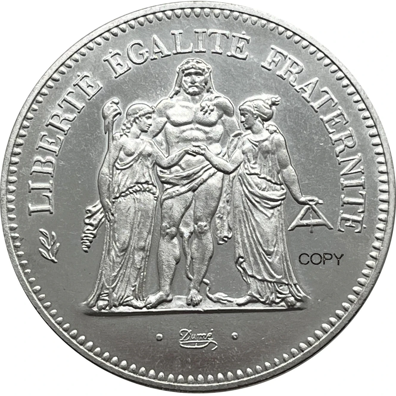 Frankreich 1979 50 Francs Französische Hercule De Dupre versilberte Kopie-Gedenkmünze Ww2 Moneda Sammlermünzen Image