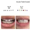 Fraise diamantée en matériau dentaire, 10 pièces, décoration des dents, prothèse dentaire en