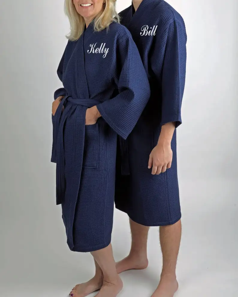 Robes de lune de miel personnalisées pour couples, robes de spa pour couples de mariage, cadeau pour la mariée et le marié, cadeau pour M. et Mme, cadeau pour les travailleurs