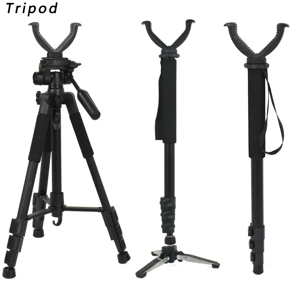 Outdoor-Jagd stativ langlebig höhen verstellbarer Jagd ständer Aluminium-V-Joch-Schieß ständer Multifunktions-Jagd sicheres Zubehör Image
