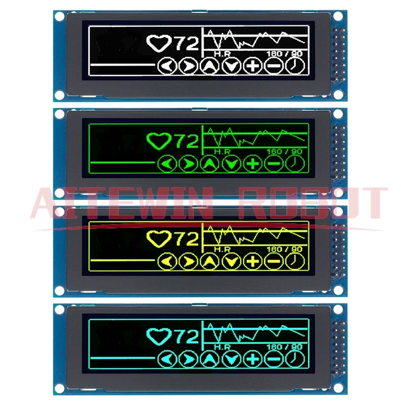 Echtes OLED-Display 3,12 Zoll 256 x 64 25664 Punkte Grafik-LCD-Modul-Display LCM-Bildschirm SSD1322 Controller-Unterstützung SPI Image