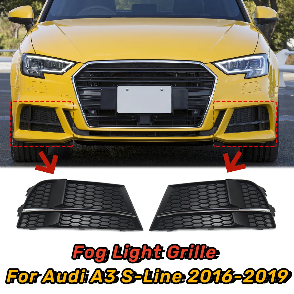 Grille de pare-chocs avant antibrouillard pour Audi, grille en maille accent d